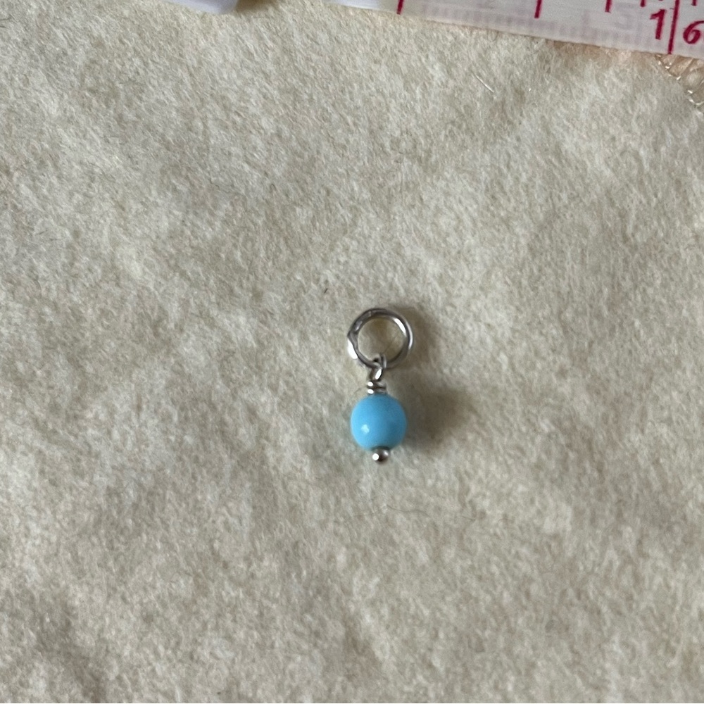 James Avery Light Blue Glass Bead Charm